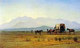 Surveyor's Wagon in the Rockies by Albert Bierstadt